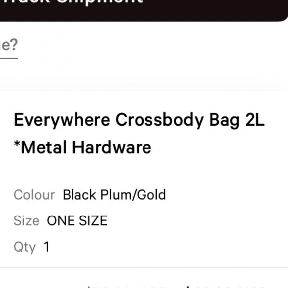 lululemon athletica Everywhere Crossbody Bag 2L in Black Plum and Gold - Picture 5 of 5